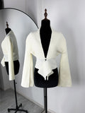Autumn Knit Cardigan Women's New Vintage Hollow Out Long-Sleeved Sweater 2026 Casual Streetwear White Knit Top Female