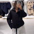 Upgraded Thick Wrap Front Tie Padded Jacket Kimono Style Collar Long Sleeve Loose Warm Daily Women Coat 2026 Winter Cotton Coats