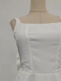 Sexy Hotsweet Mini Dress for Women Square Collar Sleeveless Slimming High Waist Spliced Bowknot Dresses Female New