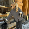 Stand Collar Women's Outerwear Single Breasted Long Sleeve Coat Solid Loose Woolen Coat Daily Commuter Wear Fall Collection 2026