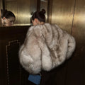 Chic Street Blogger Fashion Girls Winter Trendy Faux Raccoon Fox Fur Coat Jacket Women Thick Warm Cropped Fluffy Overcoats