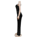 Women Club Outfits Spaghetti Strap Bodycon Jumpsuits Sparkly Rhinestone Romper Birthday Night Out One Piece Clubwear