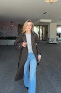 2026 Women Winter Plaid Trench Coat Single Breasted Waist Tie Loose Jacket Autumn High Street Daily Chic Hot Lux Outerwear 2026