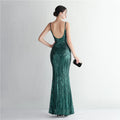 Women Strap Party Maxi Dress Sexy V Neck Evening Dress Celebrity Purple Sequin Dress Long Prom Formal Occasion  Dress