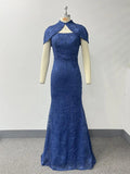 Elegant Sequin Emboridery Shawl 2 Pieces  Evening Gown for Women Weddings and Dinners Heavy Industry Gorgeous Evening Gowns