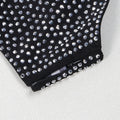 Sexy Dance Set Black Rhinestone Bikini Jacket Women Glitter Costume Nightclub Club Party Show Outfit  3 Piece Sets Outfits