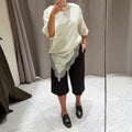 Elegant Lace Patchwork Satin Mini Dress Women High Collar Flare Sleeve See Through Party Dresses Autumn Lady Evening Robes