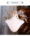 Fantasy Mermaid Princess Hair Crown Exotic Beautiful Liquid Flower Forehead Ornament Traditional Chinese Hanfu Hair Accessory