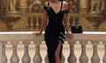 Elegant Slimming Black Pin Wrap Sleeveless Long Dress 2026 New Women  Fashion Celebrity Evening Party Luxury Birthday Outfit