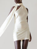 Customer Custom White Adjustable Strap Slip Night Dress