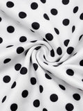 Sexy Polka Dot 3-Piece Set Women Cape Sleeves+Chest Wrapped+Shorts Matching Sweet Simple Basic Stretch Skinny Outfits