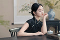 Retro Chinese Style Velvet Sleeved Qipao 2024 Spring/Summer New Slim Fashionable Women's Cheongsam Dress