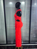 Women Sexy Off the Shoulder Florals Bodycon Bandage Long Dress Celebrate Homecoming Christmas Fashion Birthday Party Outfit