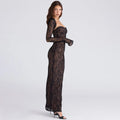 Sexy Fishtail Dresses Suit for Women Sweetheart Neck Tunic Lace Dress with Shawl Long Sleeve Cardigan Outfit Female