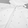 Romantic Dates White Dot Print Tank Top for Women Bow Neck Sleeveless Back Slit Design Slimming for Office Commute