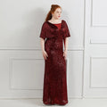 Plus Size Dress for Women Glitter Sequin Dresses Sexy Party Birthday Elegant Celebrity Floor Length Maxi Evening Dress