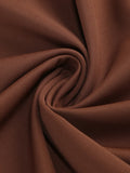 Women Brown Beaded Corset Design Maxi Dress V Neck Long Sleeves Waist Cinching Slim Dresses Fashion Evening Party Gowns