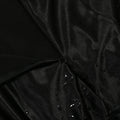 Clothes 3D Flower Women Luxury Black Rhinestone Sequined Patchwork Satin Evening Long Dress Bulk Items Wholesale