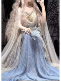 Exotic Charm The Western Princess Han Elements Goddess JSK Skirt Suit Dunhuang Flying Apsaras Hanfu Female Women Cos Cosplay