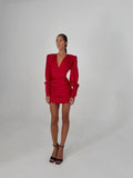 Sexy Women Deep V Puff Long Sleeve Satin Dress Solid Waist-cinching Design Ruched Slim Fit Dresses Elegant Party Lady Gowns 2026