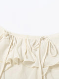 Street Hot Girl Style Pants for Women Low Waist Spliced ruffled Fashion Sheer Mesh Flared Trousers Female Autumn