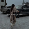 Iconic Girls Brand Fashion Maxi Faux Fur Coat Women Winter 2026 Thick Fluffy Fox Fur Jacket Chic Street Style Overcoats
