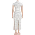 Elegant Polka Dot Long Dress Women's High Waist A-line Maxi Dresses Evening Party Summer Holiday Resort Blue Black Green White