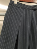 Basics Striped Design Wide Leg Pant for Women High Waist Office Temperament Trousers Female Autumn Fashion Clothes