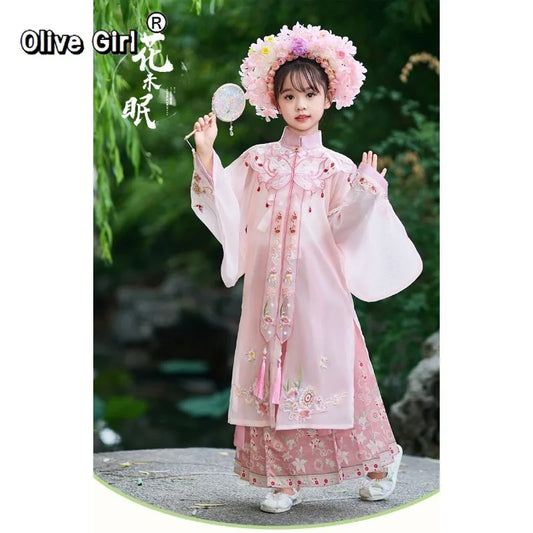 Olive Girl Hanfu Dress 2026 S-XL XS-3XL Plus Size Hanfu Chinese Dress Traditional Chinese Clothing Chinese Heritage Fashion Women