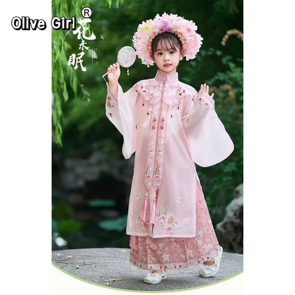Olive Girl Hanfu Dress 2026 S-XL XS-3XL Plus Size Hanfu Chinese Dress Traditional Chinese Clothing Chinese Heritage Fashion Women