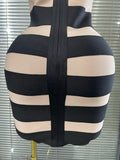 Women Sexy Halter Off the Shoulder Patchwork Bodycon Mini Bandage Dress Nightclub Party Celebrate Evening Cocktail Outfit