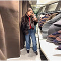 Women's Brown Faux Fur Cropped Jacket Fashion Stand Collar Single Breasted Pocket Casual Coat Lady 2026 Spring Chic Outerwear