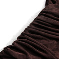 Elegant Slim Fit Folds Irregular Long Dress Fashion Women Long Sleeve Diagonal Collar Robes 2025 Chic Party Banquet Wear