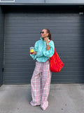 Solid Waist Drawstring Cinched Jacket Women's Satin Pleated Stand Collar Long Sleeves Loose Coat Lady Fashion Daily Outwear New