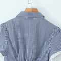 Solid Two Peice Set for Women Lapel Short Sleeve Shirt Low Waist Spliced Fungus Edge Mini Skirt Sweet Suit Female