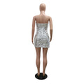 New Luxury Sequin Rhinestone Dress Sexy Off Shoulder Bodycon Mini Dresses Women Birthday Party Club Evening Clothing