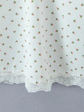 White Cozy Homewear Lace Trim Polka Dot Mini Slip Dress for Women Slim Satin Fabric Nightgown for Pajama Parties