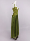 Elegant Women's Halter Long Dress Corset Maxi Pleated Dresses Summer Evening Party Bridesmaid Wedding Guest Gown