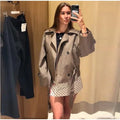 Vintage Plaid Belted Jackets Women Slim Full Sleeves Double-breasted Lapel Cropped Coats 2026 New Ladies Autumn Fashion Outwear