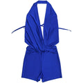 Sexy Deep V-neck Halter Backless Bodysuit Women Party Nightclub Dancing One Piece Romper Outfit Body Feminino