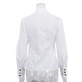 French Simple White Shirt for Women Notched Collar Long Sleeve Fashionable Commuter Cardigan Blouse Female Autumn