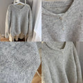 Women's Grey Wool Knitted Cardigan Elegant Button Large Size Sweater Knitwears Cardigans New Winter Fall Clothes Gray Red White