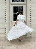 Solid Three Piece Set for Women Square Collar Sleeveless Top with Shawl Sheer Mesh Long Skirt Sexy Outfit Female