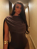 Tassel Swing Collar Bodysuit Women Chic Elegant Hipster Summer Fashion Sleeveless Wild Basic Midnight Stretch Tops