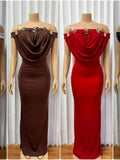 Wmstar Dresses for Women Wholesale New Style  Fashionable Sexy Backless Pleated Fitted Halter Neck Dress for Women Summer