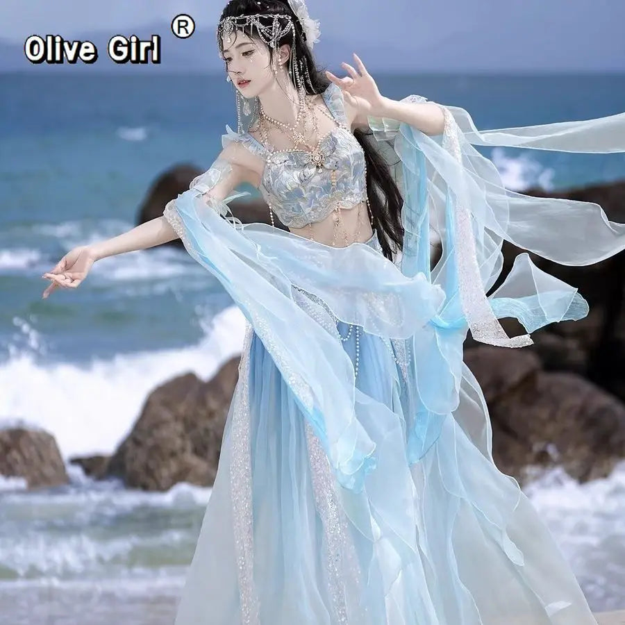 Olive Girl Hanfu Dress 2026 S-XL XS-3XL Plus Size Hanfu Chinese Dress Traditional Chinese Clothing Chinese Heritage Fashion Women