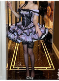 Olivegirl Sweet Lace Dress Lolita Purple Cute Girl Spring High-end Women Summer Birthday Party Elegant Princess Lolita Dresses