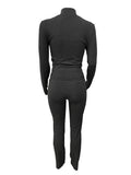 Fitness Women's Set Full Sleeve Jacket and Jogger Pants Suit  Autumn winter Active Two 2Piece Sets Outfits Tracksuit