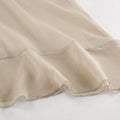 Solid Spliced Mesh Loose Dresses for Women V Neck Long Sleeve High Waist Loose Casual Dress Female New
