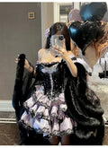 Olivegirl Sweet Lace Dress Lolita Purple Cute Girl Spring High-end Women Summer Birthday Party Elegant Princess Lolita Dresses